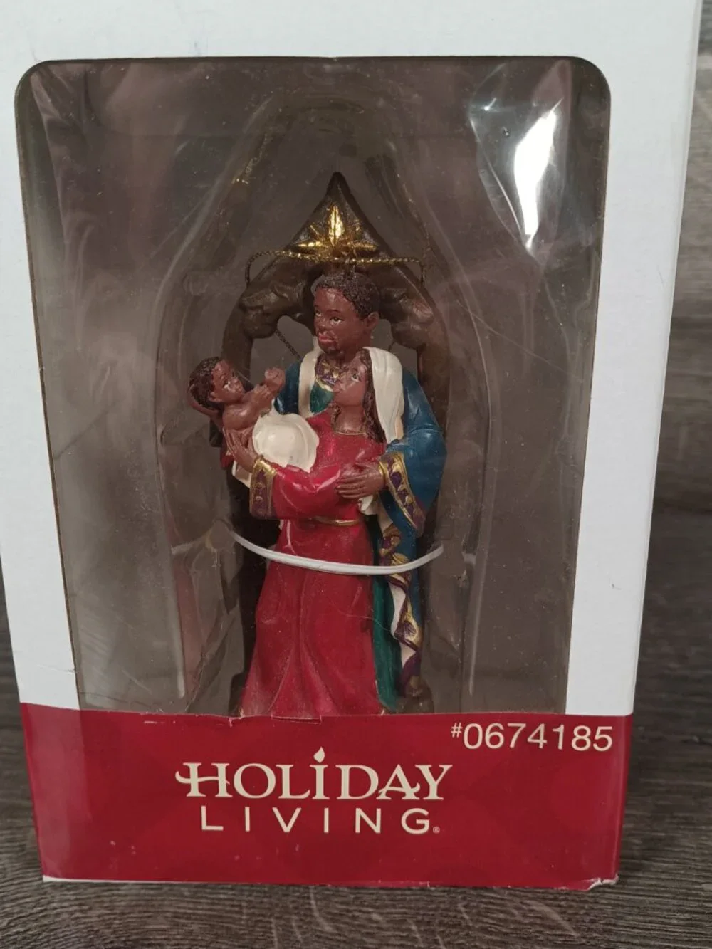 NIB Holiday Living Set of 2 African American Angel Nativity Mary Joseph Jesus
